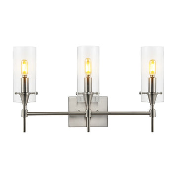 Cato Bohemian Farmhouse Iron/Glass LED Vanity